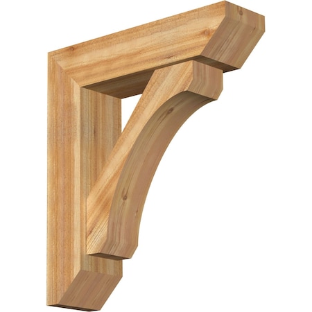 Ekena Millwork Legacy Slat Rough Sawn Bracket w/ Offset Brace, Western Red Cedar, 8"W x 30"D x 34"H BKT0806X30X34LEC06RWR